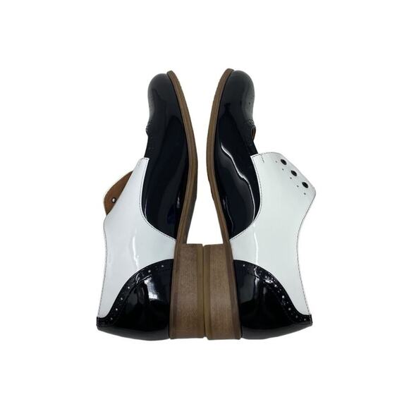 Julia Bo Patent Leather Handcrafted Oxford Shoes Size 40 / US 9-9.5 - Picture 6 of 12